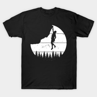 Vintage Rock Climbing T Shirt Mountain Climber Shirts T-Shirt